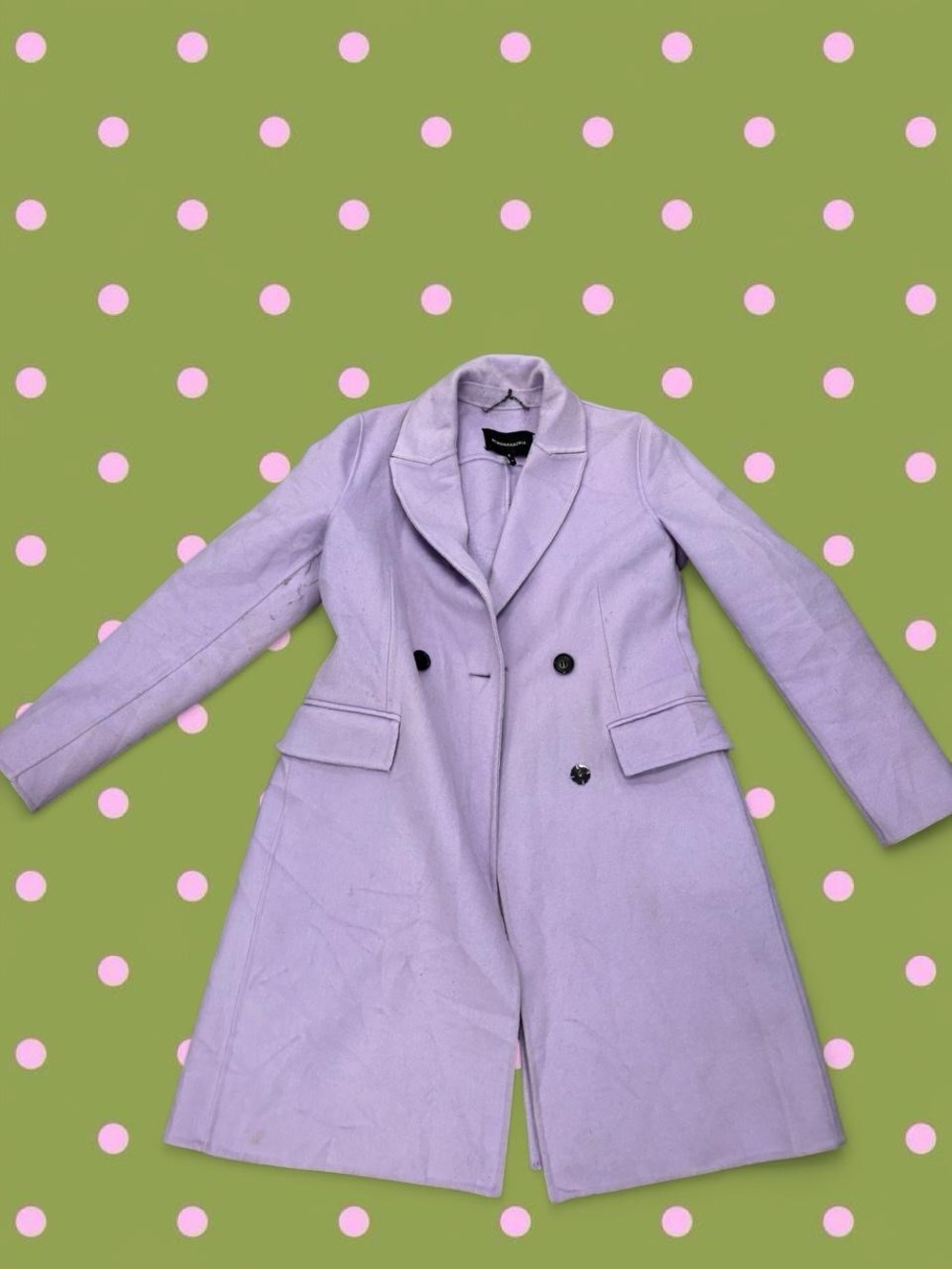 BCBGMaxAzria Lilac Double-Breasted Trench Coat